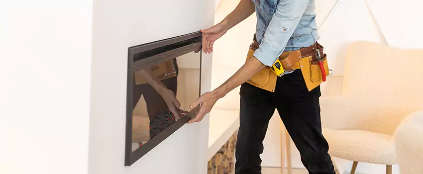 Metal Fireplace Installation in Laguna Beach, California