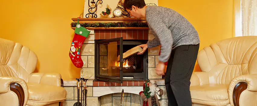 Rusted Metal Fireplace Restoration in Laguna Beach, California